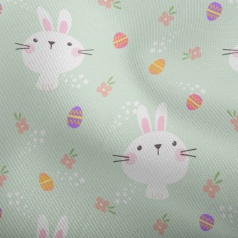 Playful White Rabbit Painted E Dobby