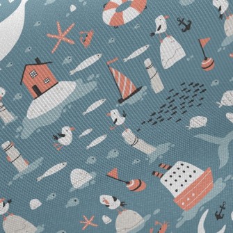 White Whale And Little Seagull Twill