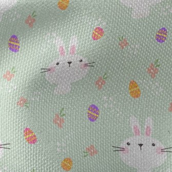 Playful White Rabbit Painted E Waterproof Canvas