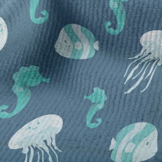 Cute Jellyfish Seahorse Fish Terry