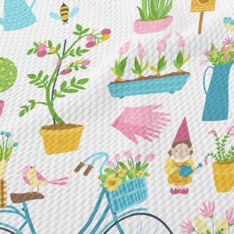 Field Style Gardening Decorati Birdseye Piqué