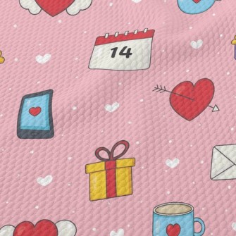 Love Valentine&#39;s Day Birdseye Piqué
