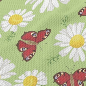 Bright Beautiful Butterfly Birdseye Piqué