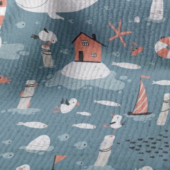 White Whale And Little Seagull Terry