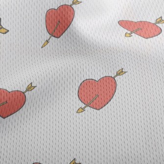 Heart-piercing Arrow Heart Athletic Mesh Flat Back