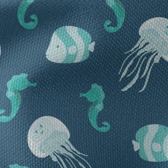 Cute Jellyfish Seahorse Fish Waterproof Canvas