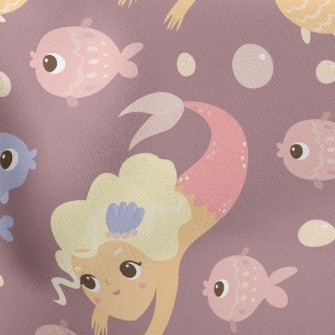Blonde Mermaid Princess Stretch Ponte