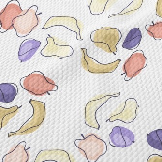 Abstract Lines Banana Birdseye Piqué