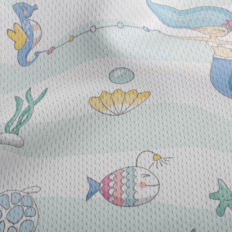 Mermaid Princess And Sea Creat Athletic Mesh Flat Back