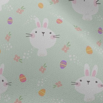Playful White Rabbit Painted E Chiffon