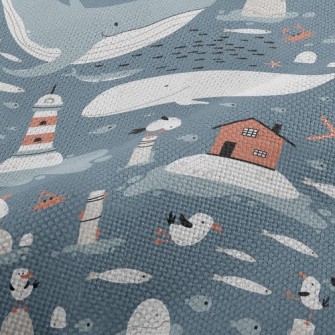 White Whale And Little Seagull Performance Linen