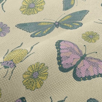 Butterfly Flower Beetle Performance Linen