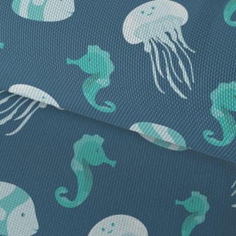 Cute Jellyfish Seahorse Fish Waterproof Oxford