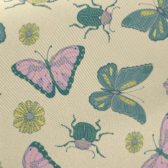 Butterfly Flower Beetle Twill