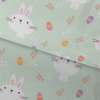 Playful White Rabbit Painted E Waterproof Oxford