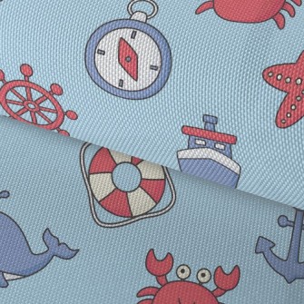 Playful Crab And Whale Waterproof Oxford