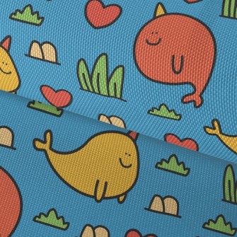 Cartoon Rare Fat Fish Waterproof Oxford