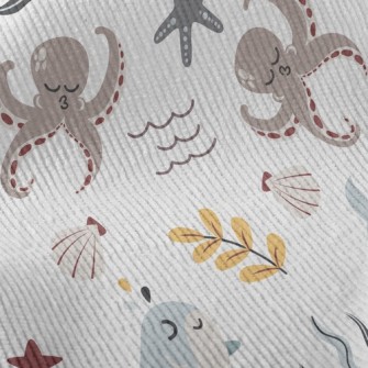 Funny Pouty Octopus Standard Corduroy