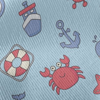 Playful Crab And Whale Standard Corduroy