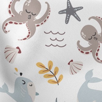 Funny Pouty Octopus Stretch Ponte
