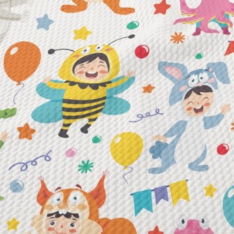 Dress Up Animal Party Birdseye Piqué