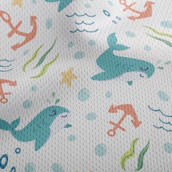 Leisurely Swimming With Sharks Athletic Mesh Flat Back