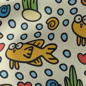 Funny Little Fish With Big Eye Waterproof Canvas
