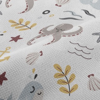 Funny Pouty Octopus Performance Linen