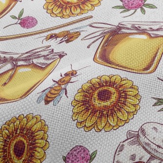 Bees Collecting Honey Performance Linen
