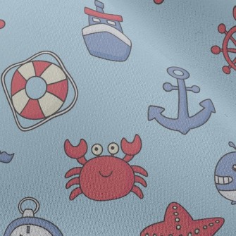 Playful Crab And Whale Chiffon