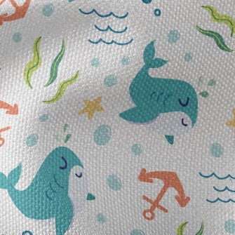 Leisurely Swimming With Sharks Waterproof Canvas