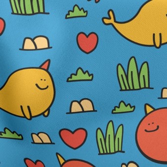 Cartoon Rare Fat Fish Stretch Ponte