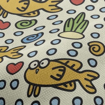 Funny Little Fish With Big Eye Performance Linen