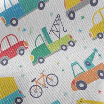 Colorful Land And Sea Transpor Standard Corduroy