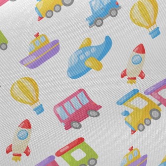 Fun And Colorful Transportatio Twill