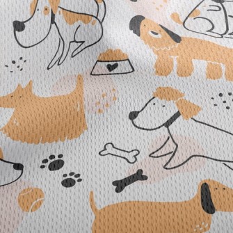 Cute And Lively Dog Athletic Mesh Flat Back