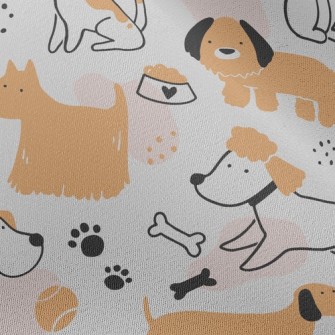 Cute And Lively Dog Chiffon