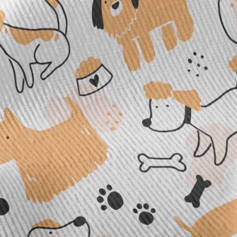 Cute And Lively Dog Standard Corduroy