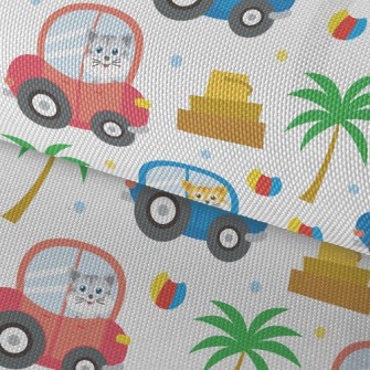 Cat Goes For A Drive Waterproof Oxford