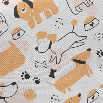 Cute And Lively Dog Twill