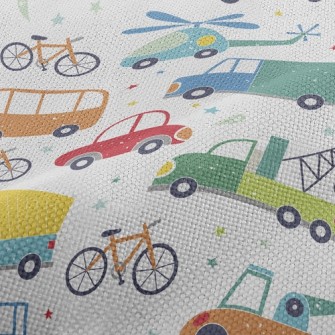 Colorful Land And Sea Transpor Performance Linen