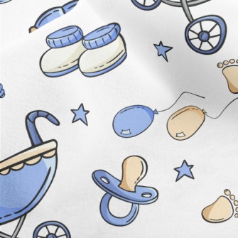 Cute Baby Boy Stroller Micro Fleece