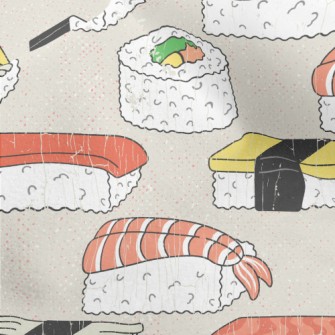 Seafood Japanese Nigiri Sushi Micro Fleece