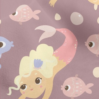 Blonde Mermaid Princess Micro Fleece