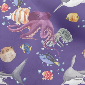 Fierce Creatures Under The Sea Micro Fleece