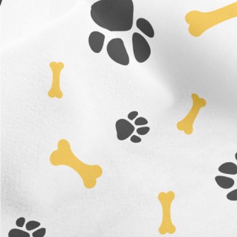 Cute Dog Paw Dog Bone Micro Fleece
