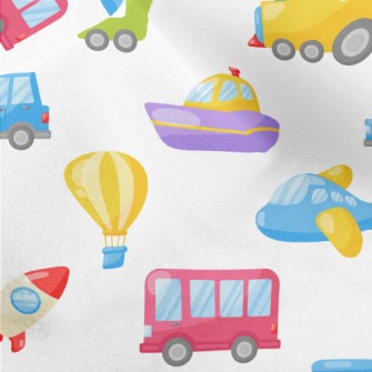 Fun And Colorful Transportatio Micro Fleece
