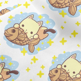 Cats Love To Eat Taiyaki Micro Fleece