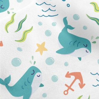 Leisurely Swimming With Sharks Micro Fleece