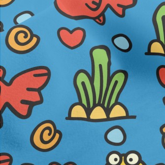 Surprised Bicolor Fish Micro Fleece